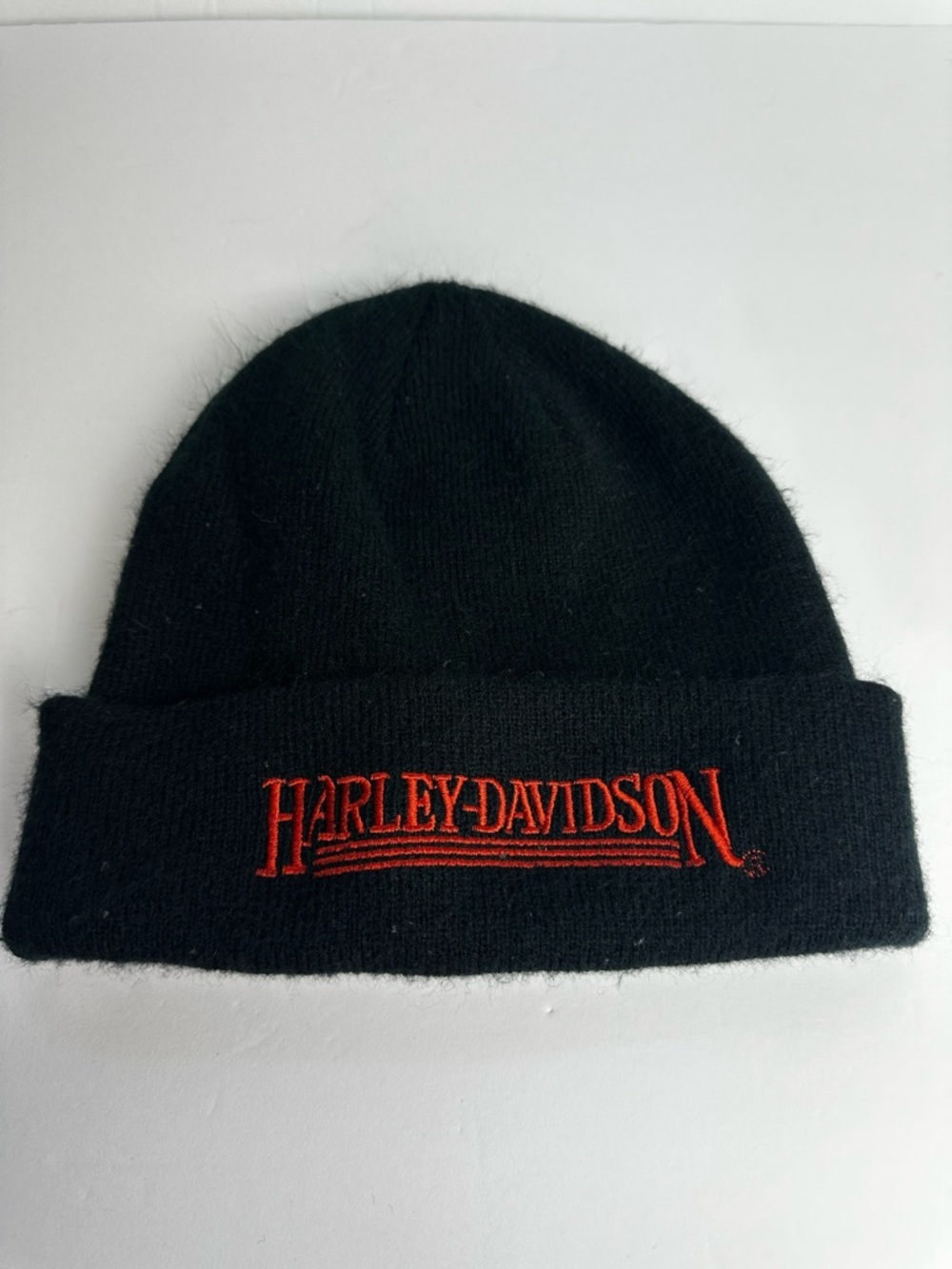Harley Davidson Beanie Hat Unisex One Size Black Orange Motorcycle Biker Moto